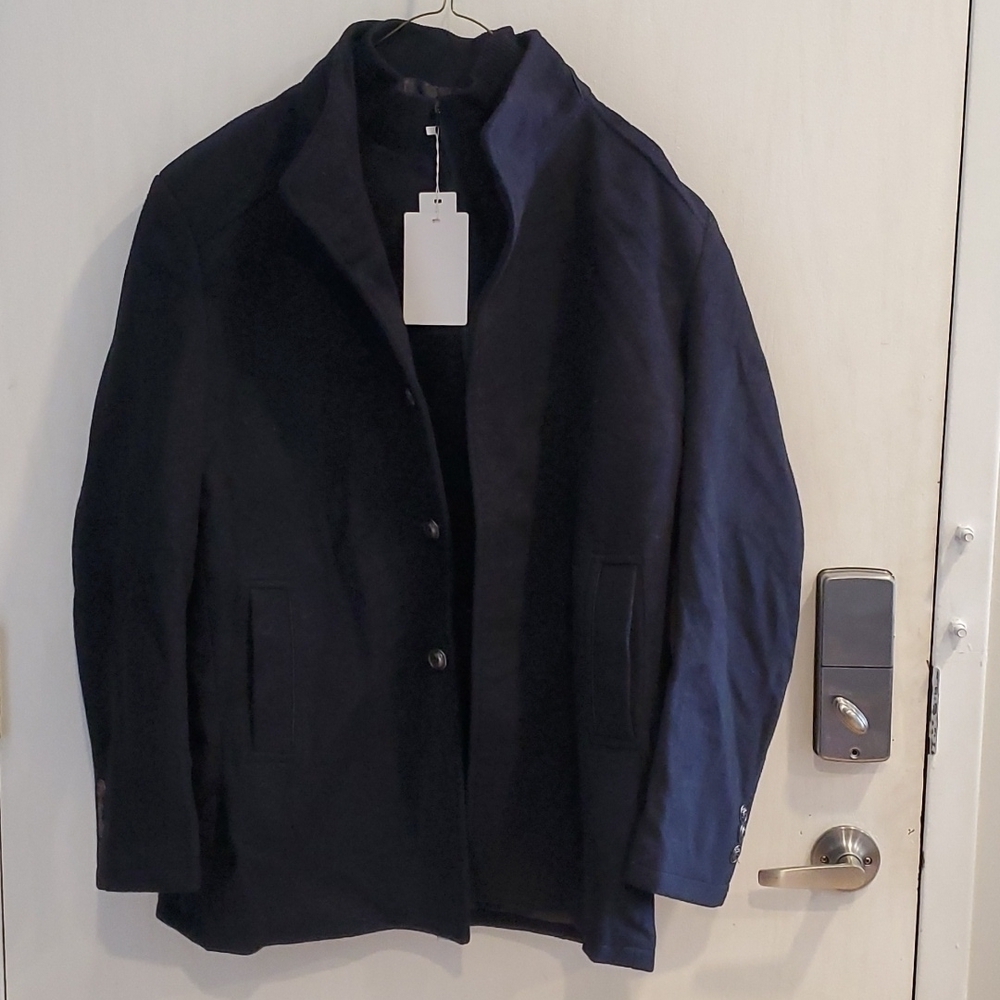 Alpha Black Wool Blend Winter Jacket M NWT